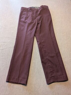 ANN TAYLOR RED HIGH WAIST DRESS PANTS 8P 8 PETITE